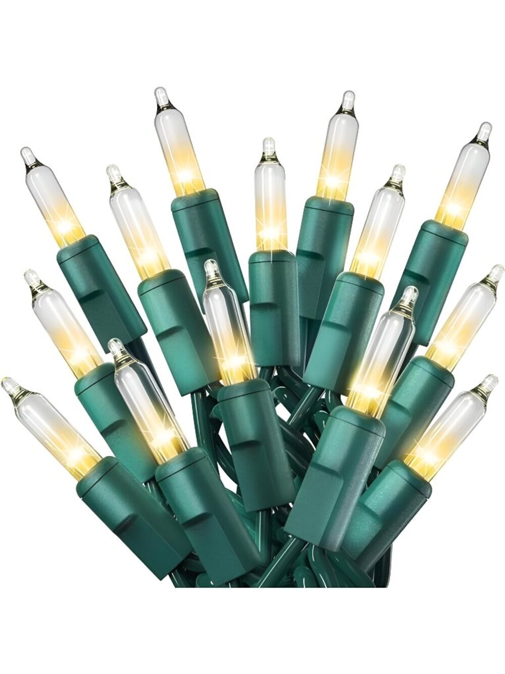 100 Count Clear Christmas Tree Lights 20 ft Warm White Twinkle Lights